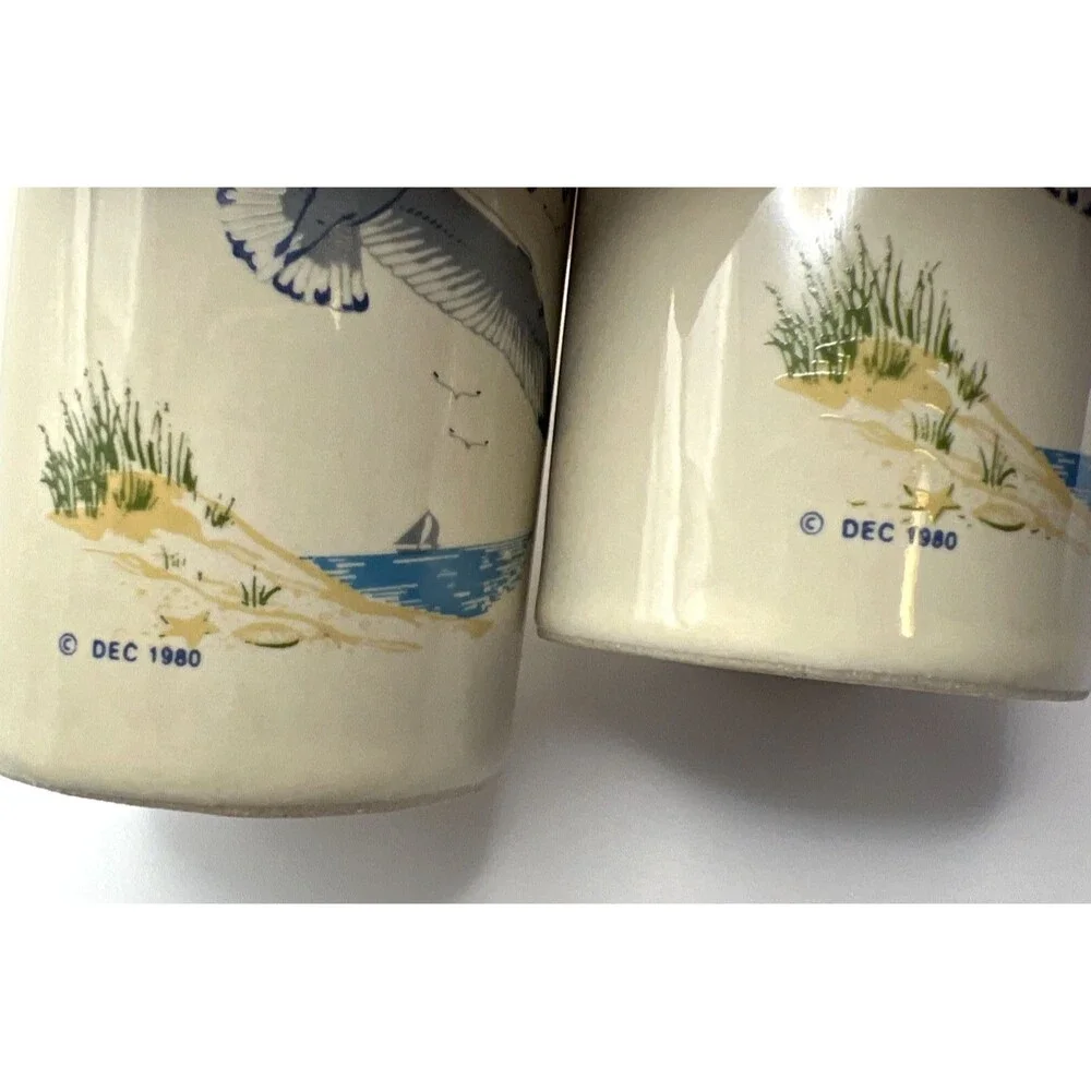 Nautical Seagull Sandpiper Split Rock, MN Dec. 1980 Salt & Pepper Shaker